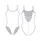 Capezio  trykot baletowy W/X cross straps