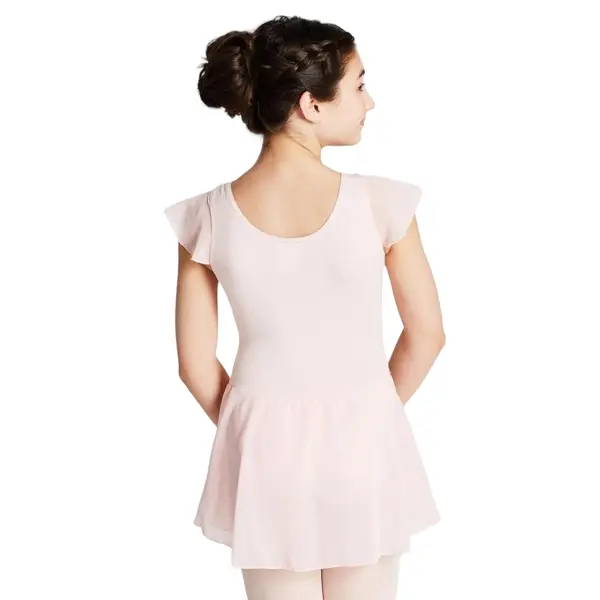 Capezio flutter sleeve dress, trykot ze spódnicą