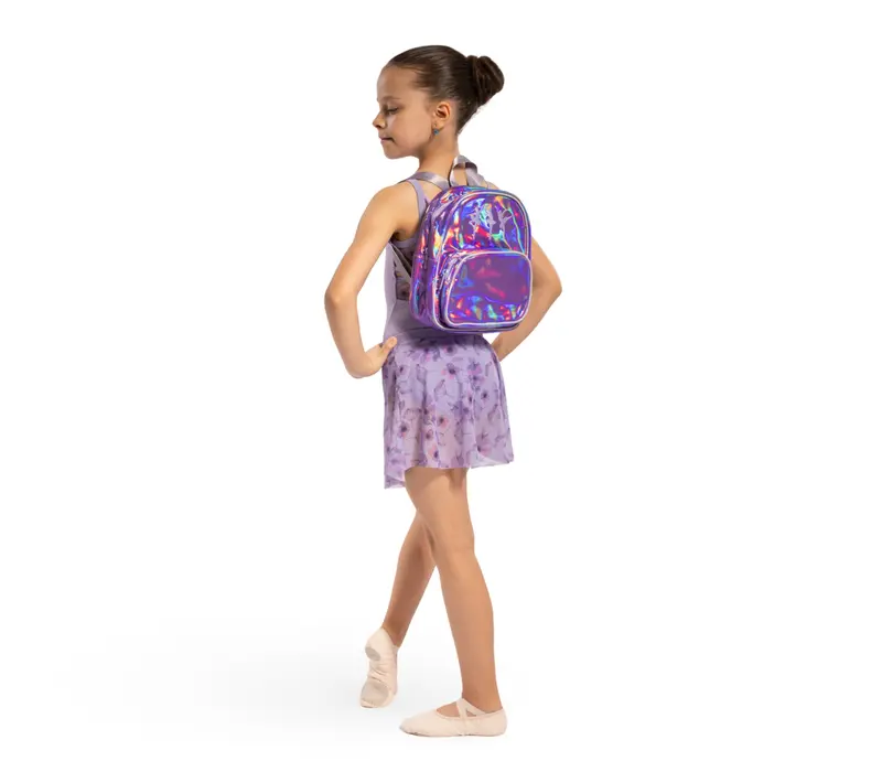 Bloch Ballerina Backpack, tęczowy plecak dla dziewczynki - Opalizujący liliowy