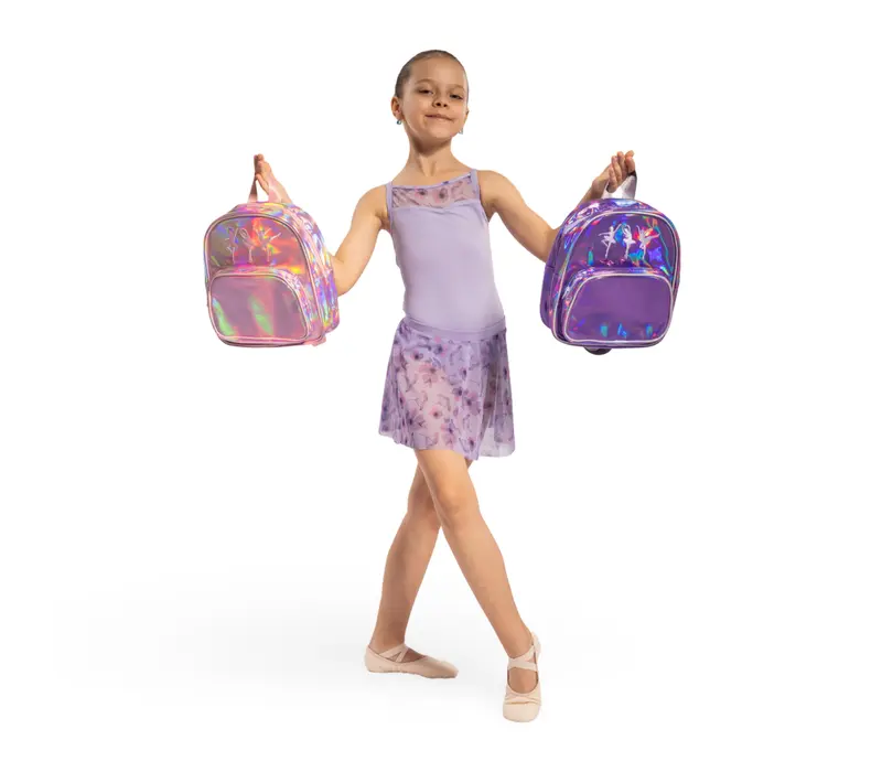 Bloch Ballerina Backpack, tęczowy plecak dla dziewczynki - 0palizujący róż