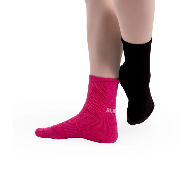 Bloch Blochsox, krótkie skarpetki do tańca - Różowy - hot pink 