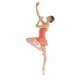 Bloch Cassia Floral leotard, damski trykot z haftowaną siateczką na plecach - Broskynova - peach 