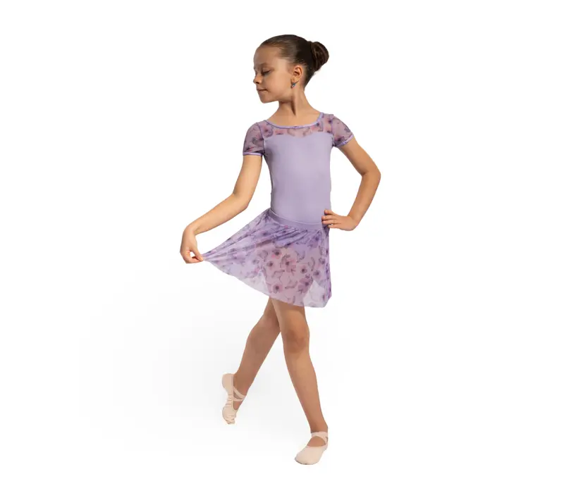 Bloch Remi Floral, trykot dziewczęci - Liliowy lilac Bloch 