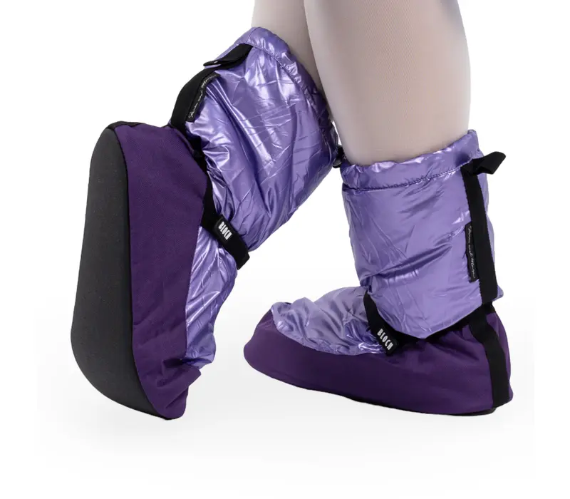 Bloch metalic bootie, damskie buty do rozgrzewki - Fioletowy purple metallic Bloch