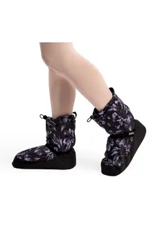 Bloch booties czarny kwiat, damskie buty do rozgrzewki