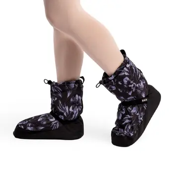 Bloch booties czarny kwiat, damskie buty do rozgrzewki