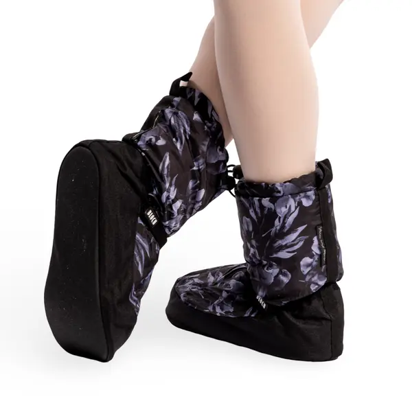 Bloch booties czarny kwiat, damskie buty do rozgrzewki