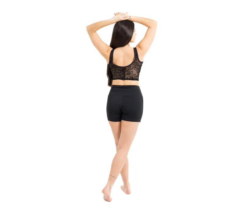 Capezio Boycut Lowrise short, spodenki dziecięce - Czarny