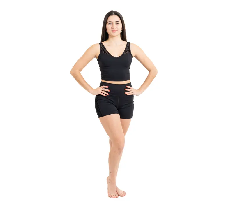 Capezio Camisole Bra Top TB102, lambada - Czarny