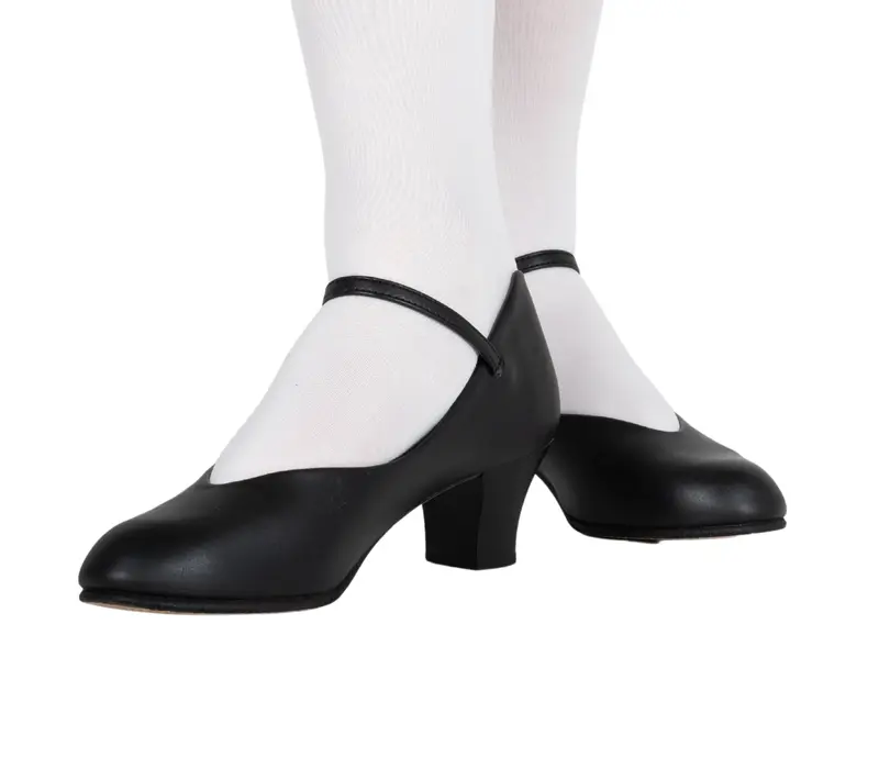 Capezio Jr Footlight, buty do tańca Chrakterowego - Čierna