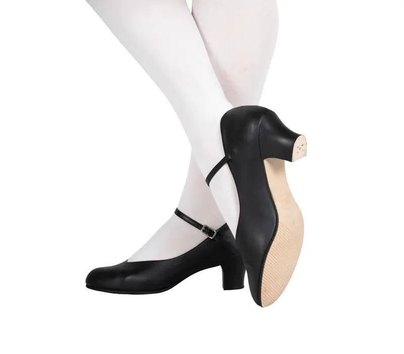 Capezio Jr Footlight, buty do tańca Chrakterowego - Čierna