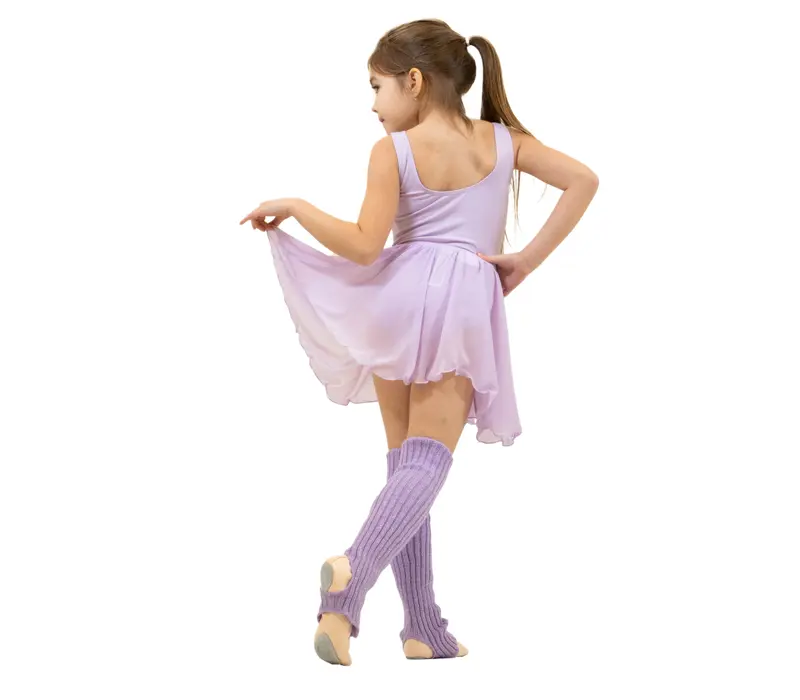 Capezio detský baletný dres s opaskom na hrubé ramienka - Fialová - lavender