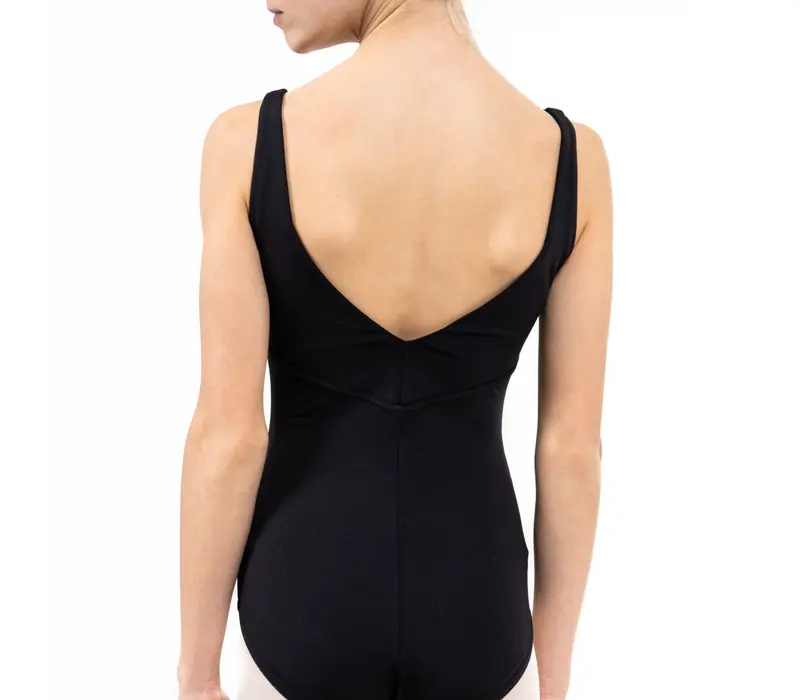 Capezio Cest La Vie Étoile Leotard, trykot dziewczęcy na grubszych ramiączkach - Czarny