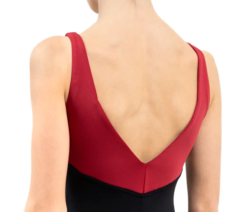 Capezio Cest La Vie Étoile Leotard, trykot dziewczęcy na grubszych ramiączkach - Czerwony scarlet Capezio 