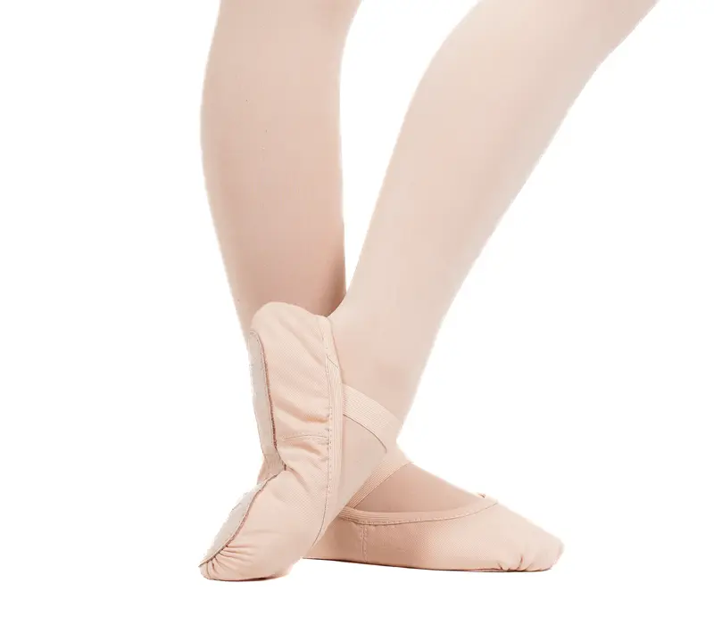 Capezio Luna, skórzane baletki dla dzieci - Różowa baletowa Capezio