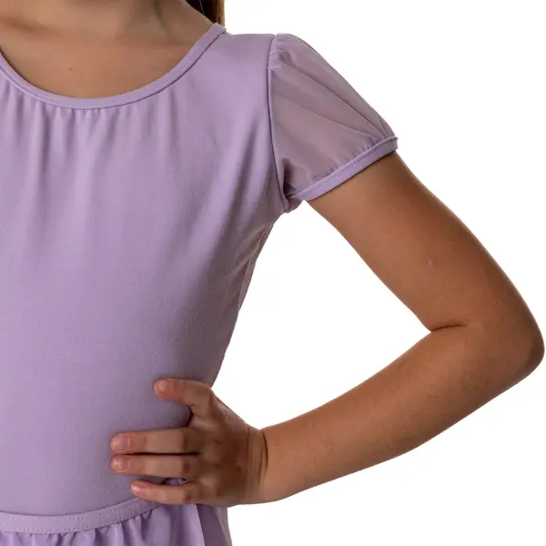 Capezio puff sleeve keyhole back leotards,  dziecięcy trykot