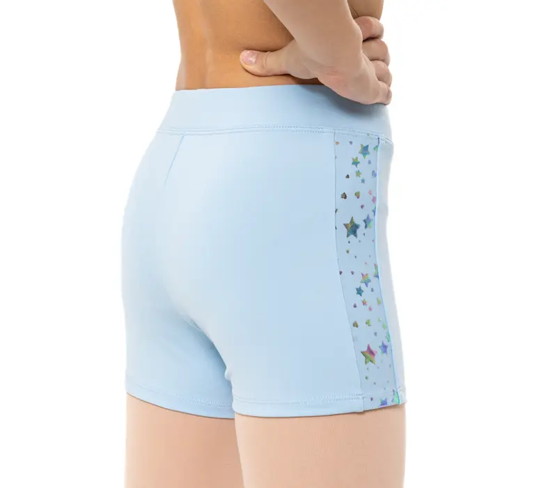 Capezio Foldover Boyshort, spodenki dziecięce - Niebiesko jasny Capezio 