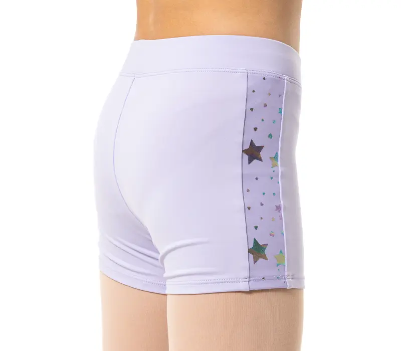 Capezio Foldover Boyshort, spodenki dziecięce - Fioletowy - lavender