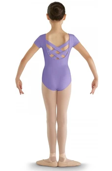 Bloch strap back cap sleeve leotard, dziecięcy trykot