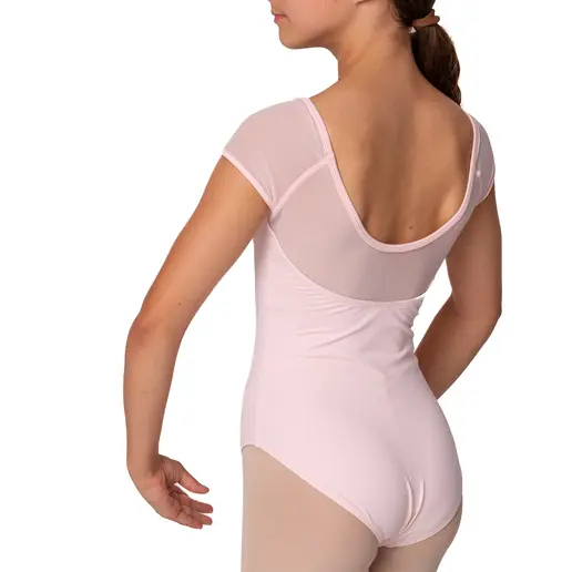 Mirella Soft mesh cap sleeve leotard,  dziecięcy trykot