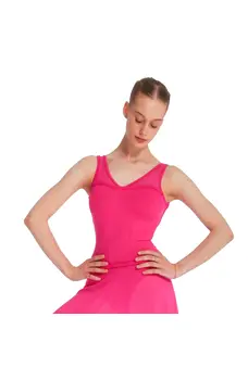 Mirella Miami v neck low back, trykot damski na grubych ramiączkach