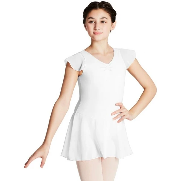 Capezio flutter sleeve dress, trykot ze spódnicą