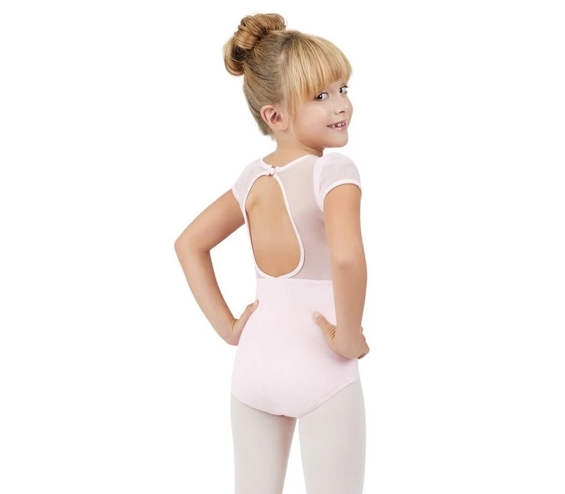 Capezio puff sleeve keyhole back leotards,  dziecięcy trykot - Różowy Capezio 