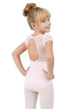 Capezio puff sleeve keyhole back leotards,  dziecięcy trykot